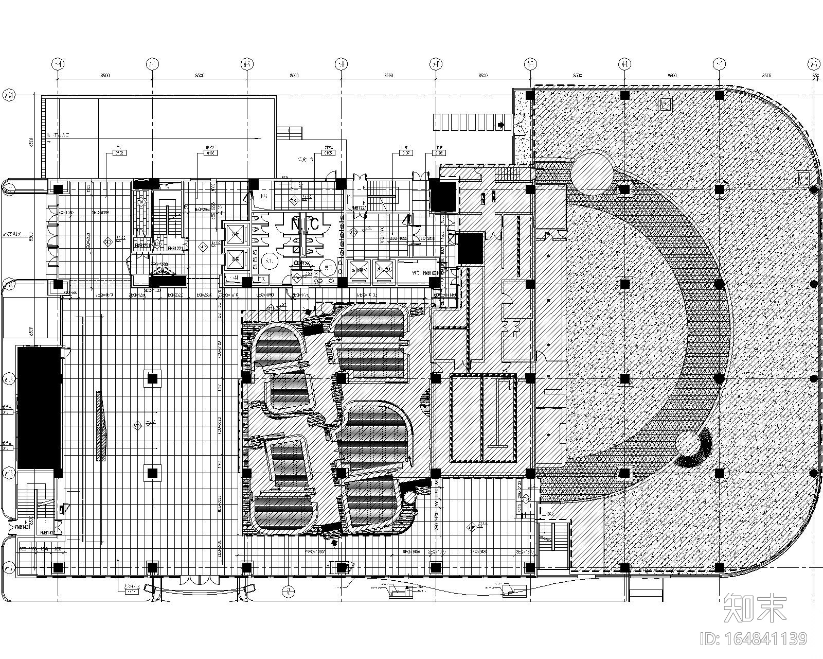 Gensler-上海山鹰国际办公室装修CAD施工图cad施工图下载【ID:164841139】