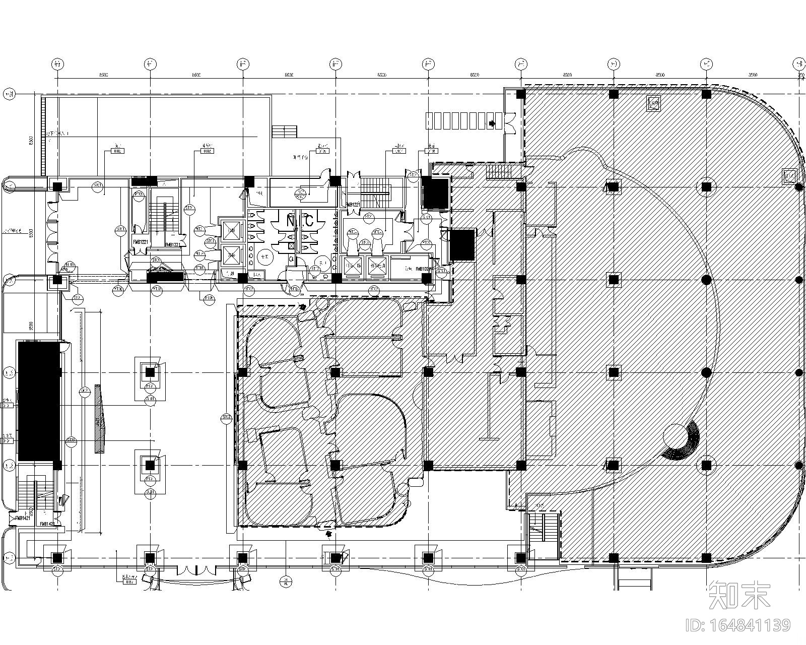 Gensler-上海山鹰国际办公室装修CAD施工图cad施工图下载【ID:164841139】