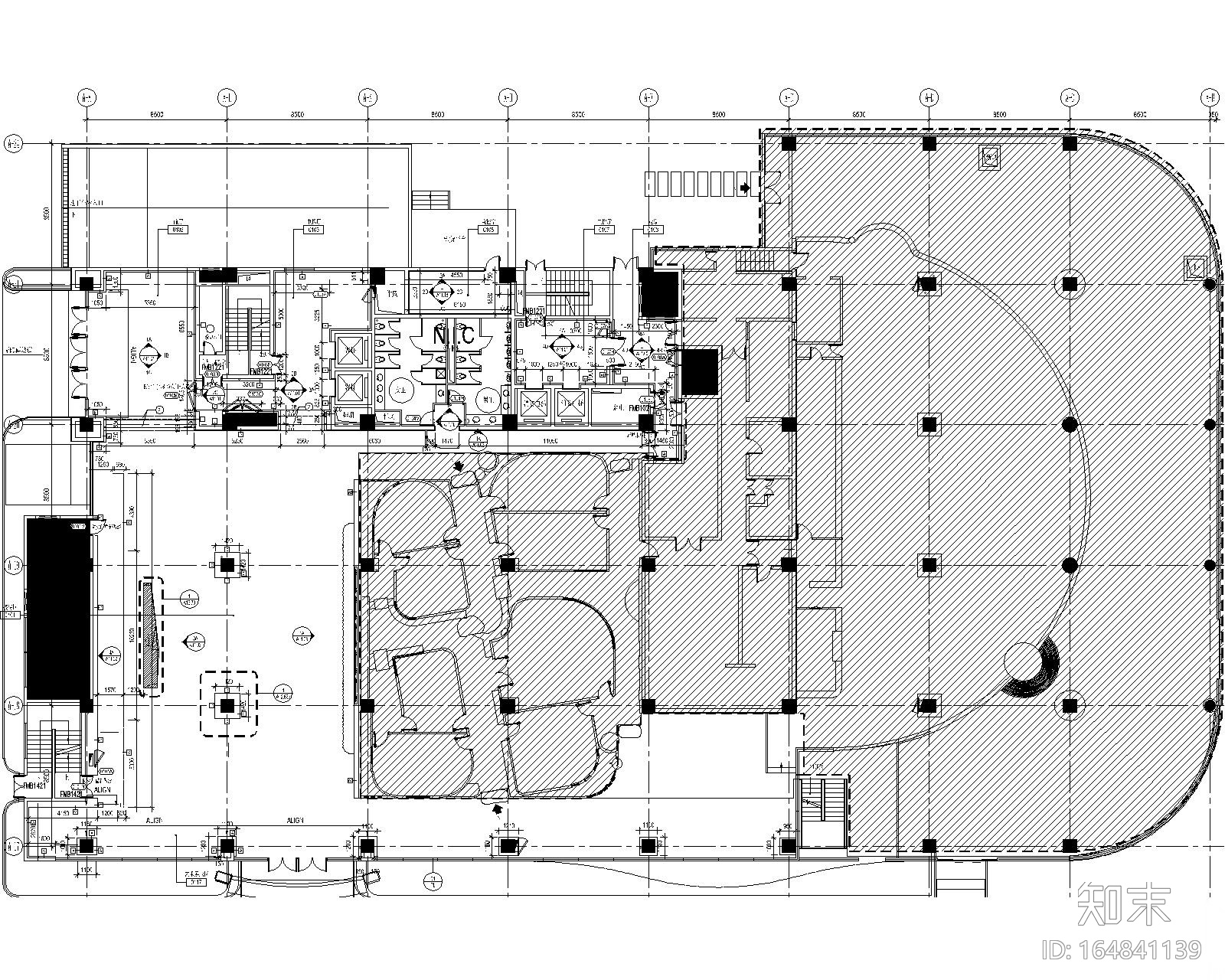 Gensler-上海山鹰国际办公室装修CAD施工图cad施工图下载【ID:164841139】