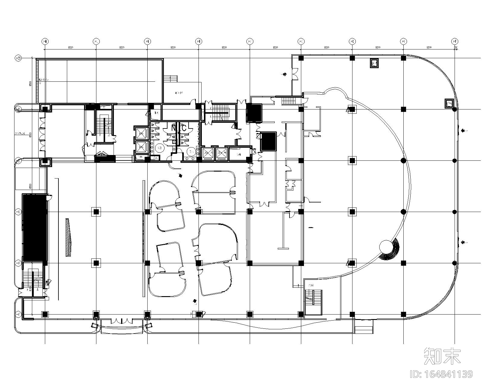 Gensler-上海山鹰国际办公室装修CAD施工图cad施工图下载【ID:164841139】