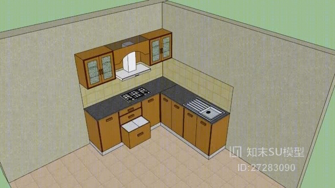 厨房模型SU模型下载【ID:27283090】