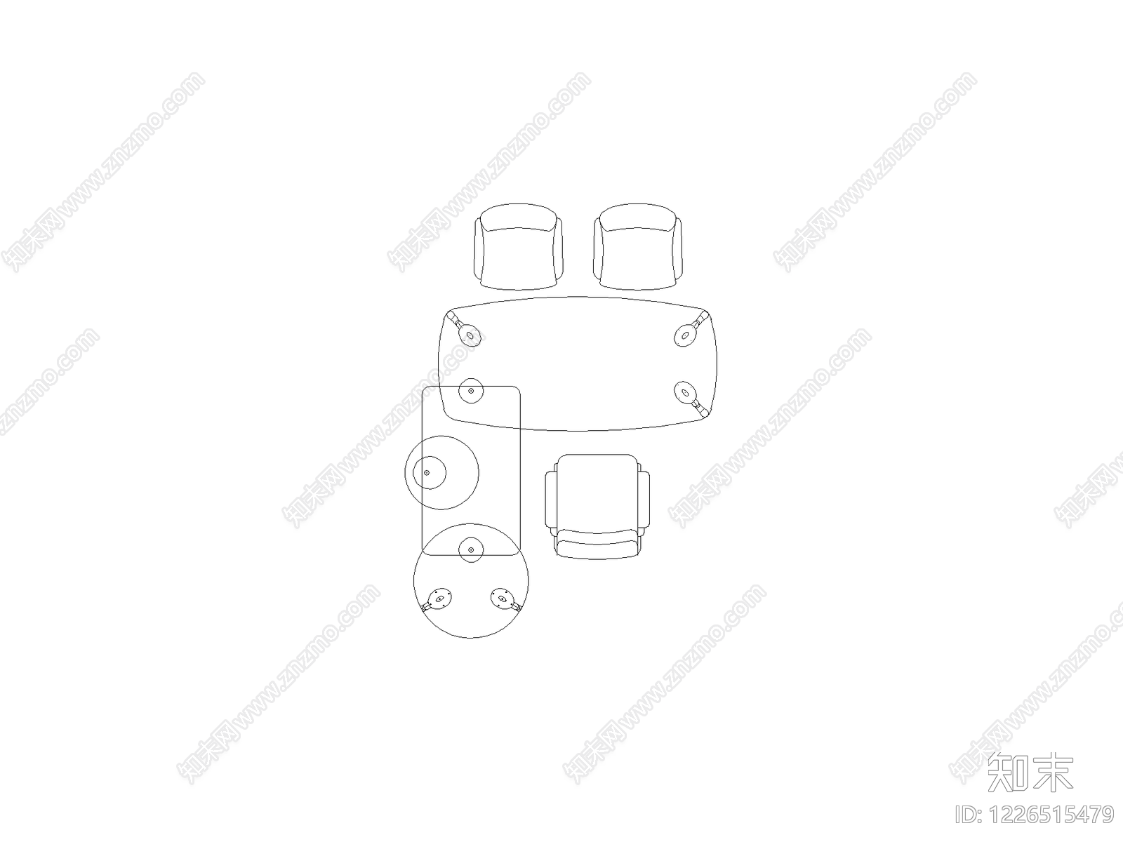 桌椅CAD图纸