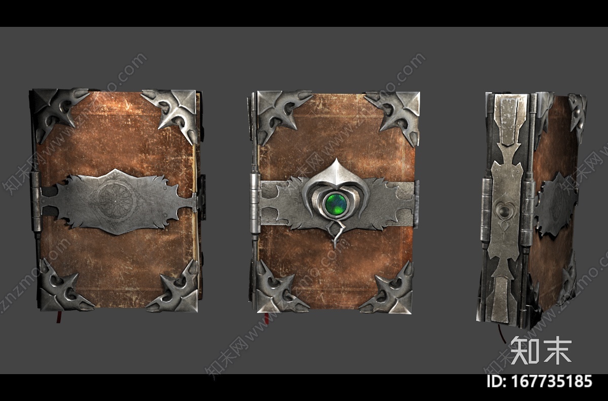 仿上古卷轴封面【次世代】魔幻典籍，魔法书，书籍，书本，秘籍，法典，古籍，图书，古书CG模型下载【ID:167735185】