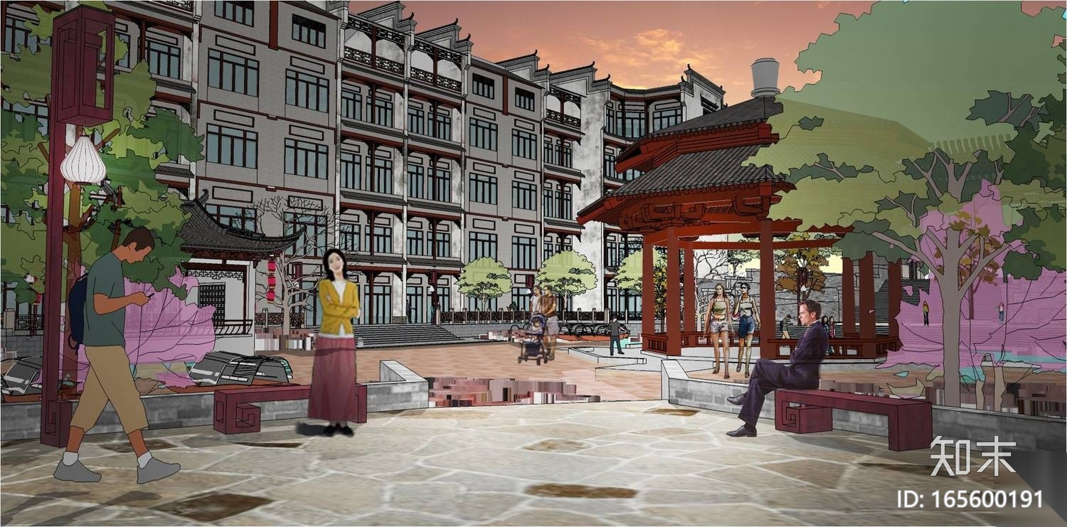 [湖南]“一步一景”江南古城景观规划设计方案cad施工图下载【ID:165600191】