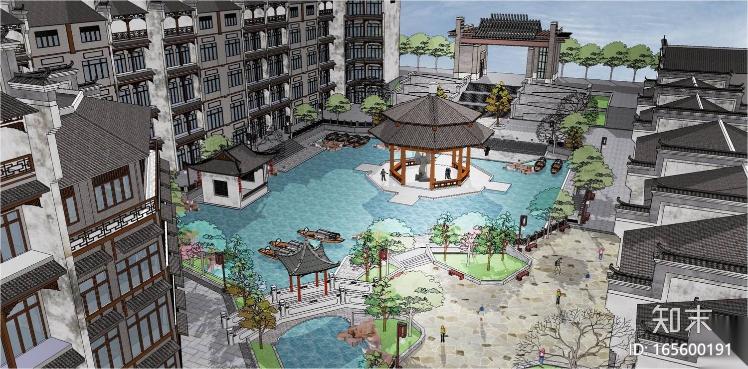 [湖南]“一步一景”江南古城景观规划设计方案cad施工图下载【ID:165600191】