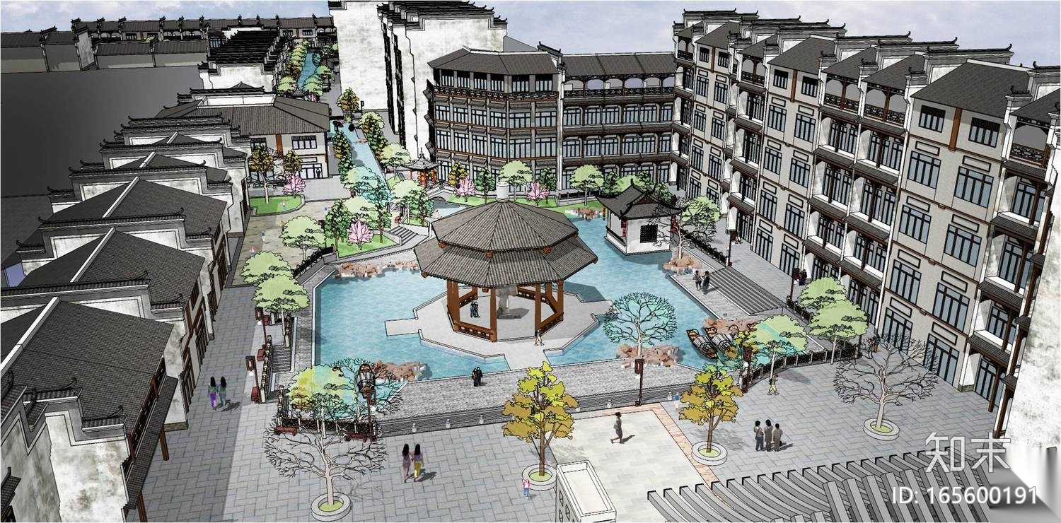 [湖南]“一步一景”江南古城景观规划设计方案cad施工图下载【ID:165600191】