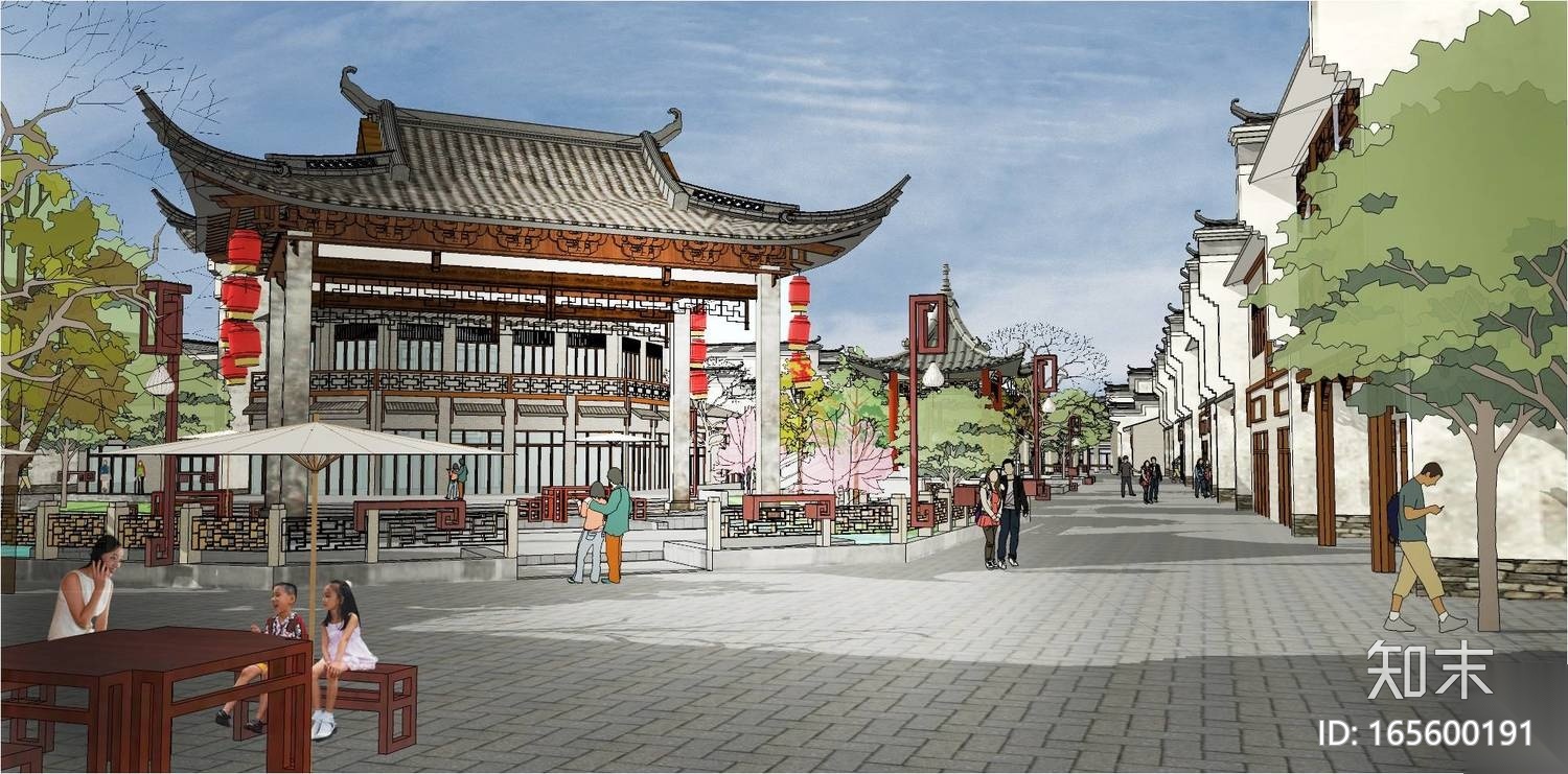 [湖南]“一步一景”江南古城景观规划设计方案cad施工图下载【ID:165600191】