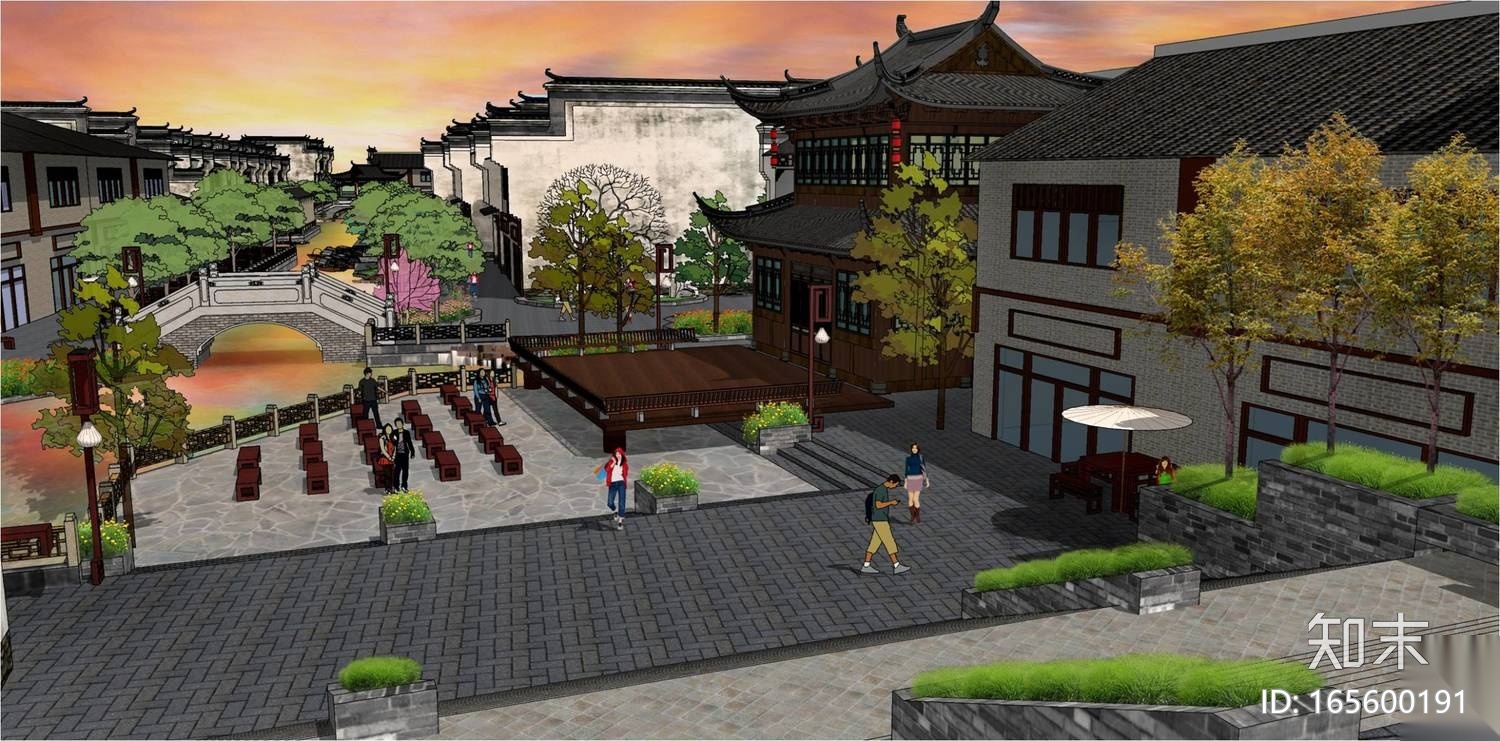 [湖南]“一步一景”江南古城景观规划设计方案cad施工图下载【ID:165600191】