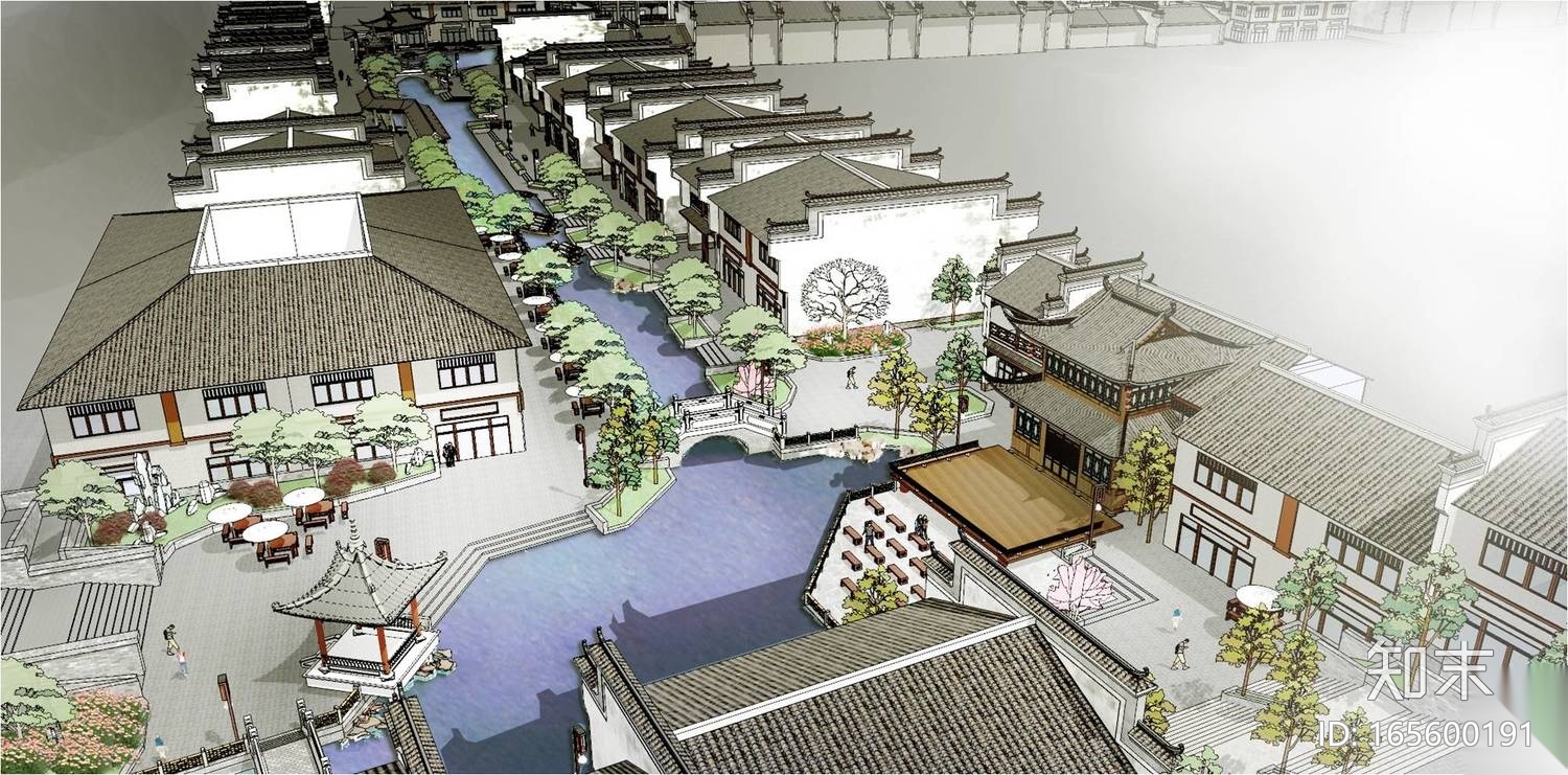 [湖南]“一步一景”江南古城景观规划设计方案cad施工图下载【ID:165600191】