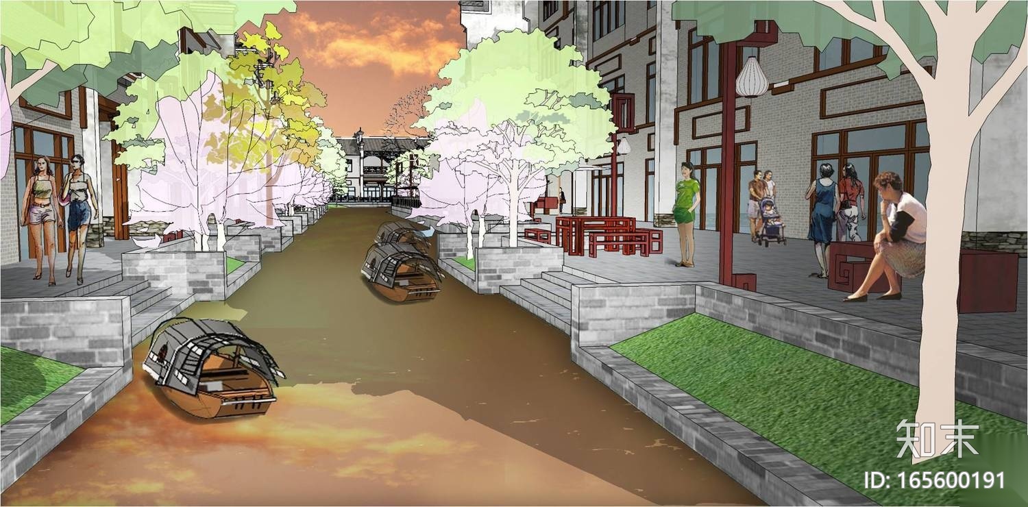 [湖南]“一步一景”江南古城景观规划设计方案cad施工图下载【ID:165600191】