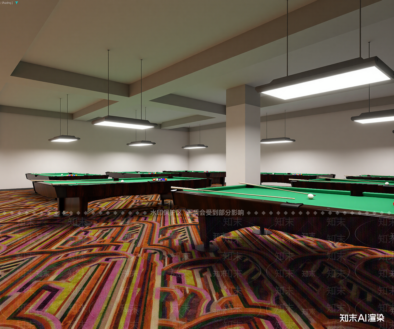 现代台球室3D模型下载【ID:1214605023】