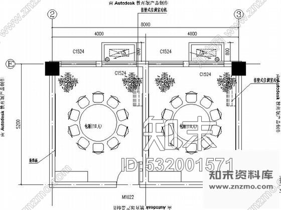 施工图北京现代简约大学生食堂包厢室内设计CAD装饰施工图cad施工图下载【ID:532001571】