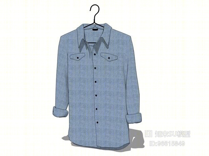 男士衣服服装SU模型下载【ID:96615849】