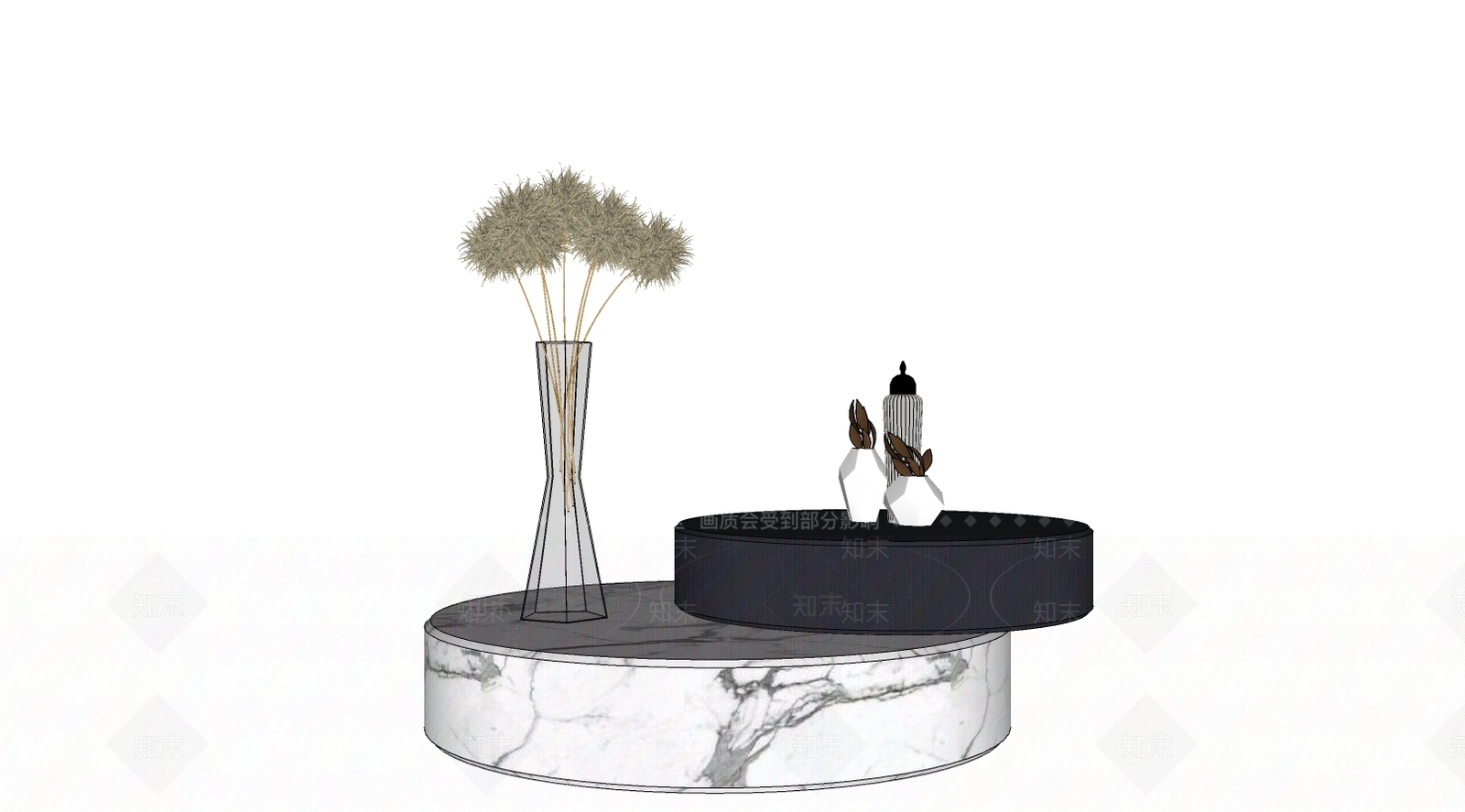 现代茶几SU模型下载【ID:190709154】