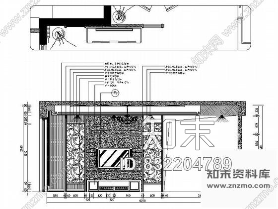 图块/节点艺术玻璃装饰客厅立面图cad施工图下载【ID:832204789】