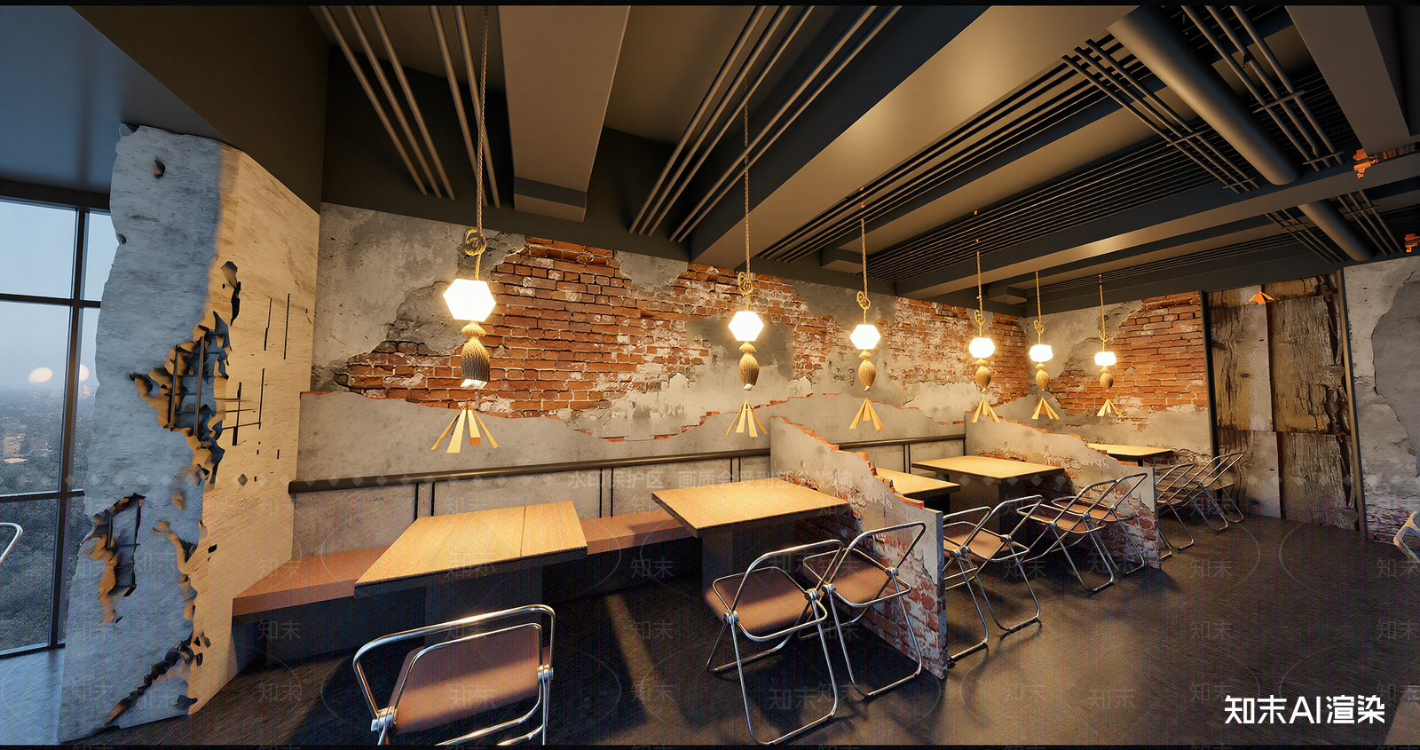 工业火锅店SU模型下载【ID:1215985857】