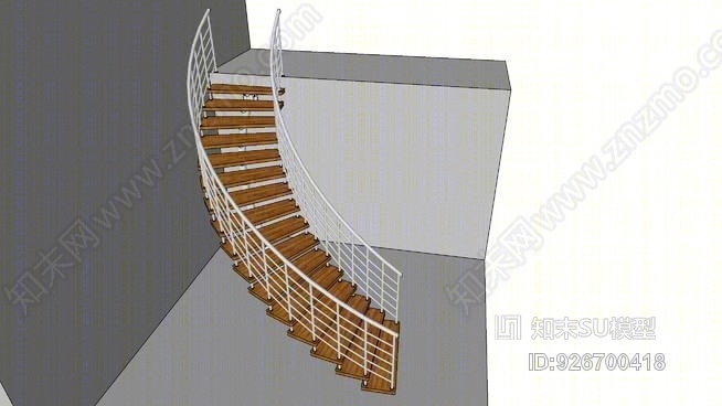 螺旋楼梯SU模型下载【ID:926700418】