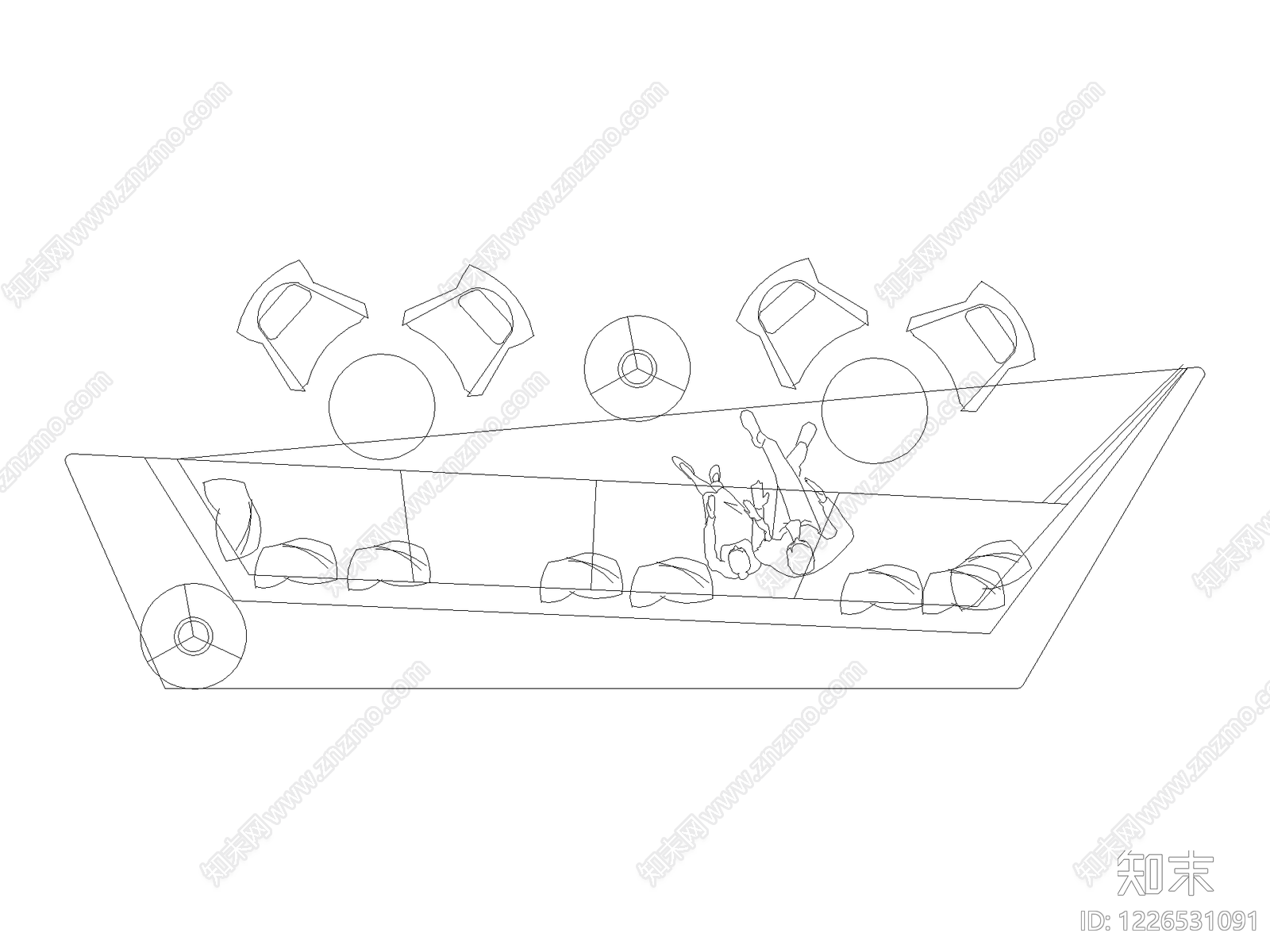 现代沙发CAD图纸