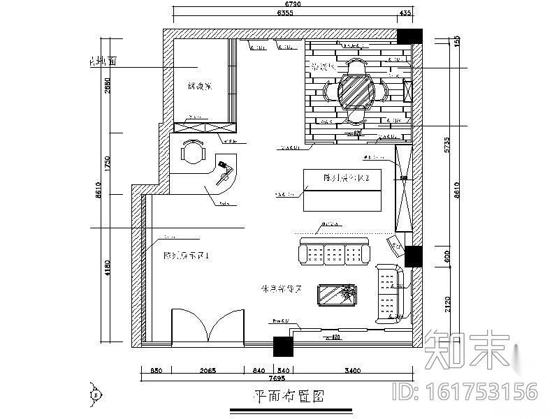 [湖南]某墙纸店面装修图（含效果）cad施工图下载【ID:161753156】