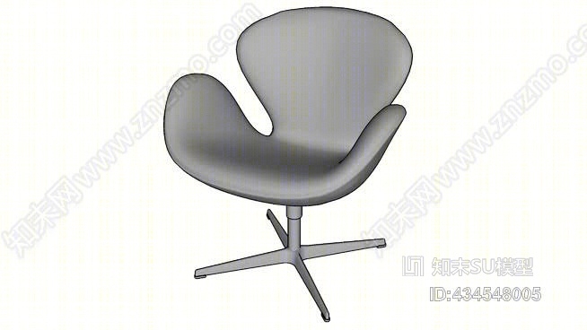 天鹅躺椅SU模型下载【ID:434548005】