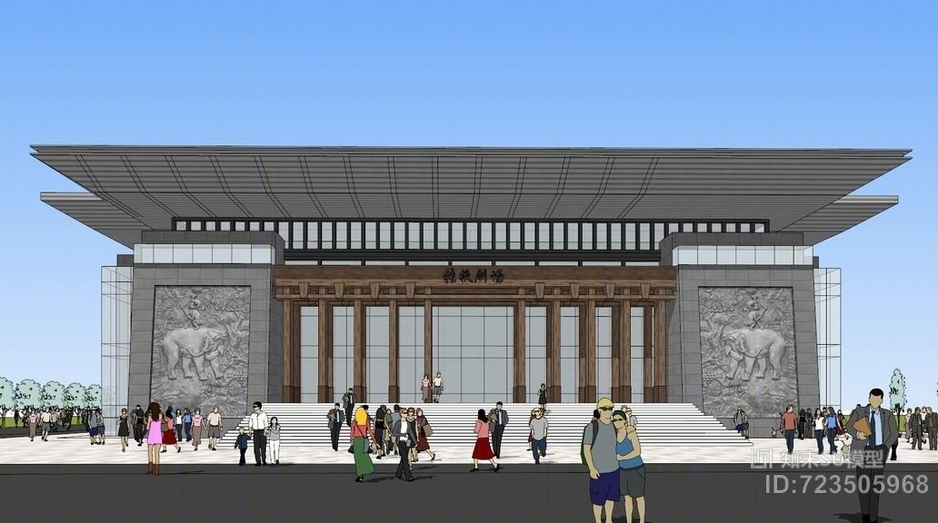 现代张掖剧场SU模型下载【ID:723505968】