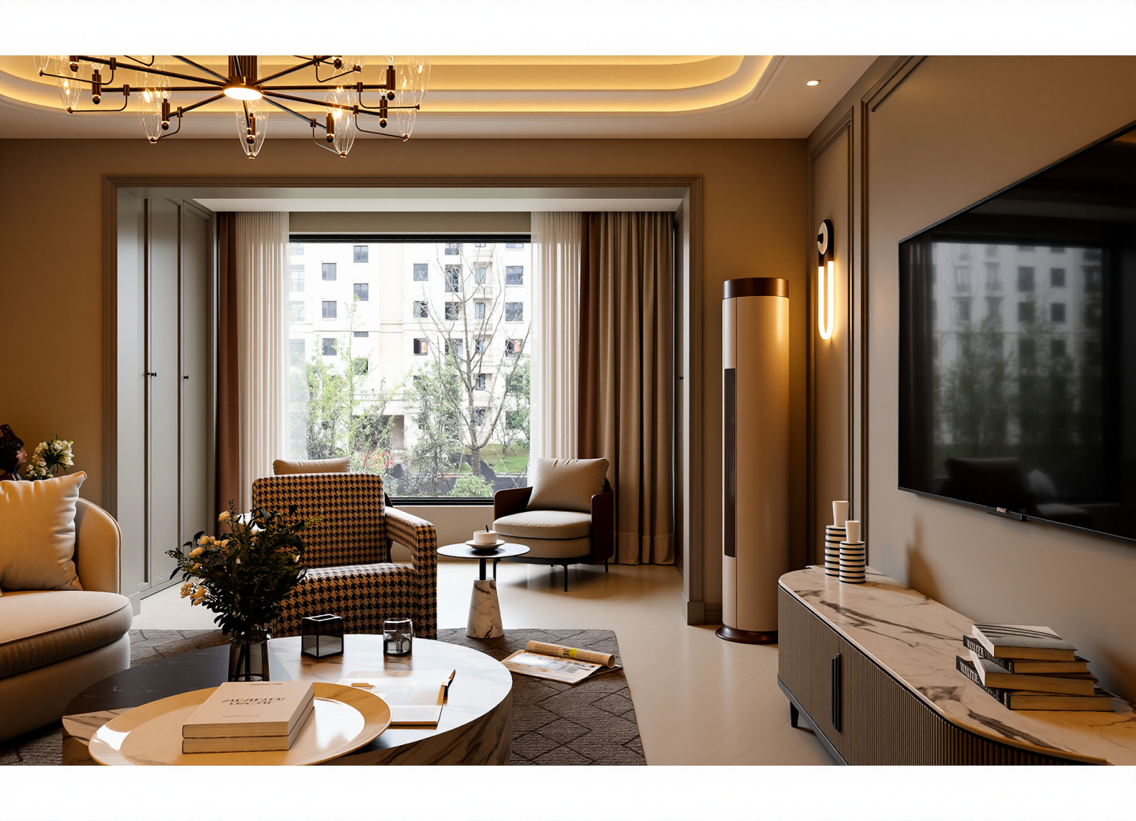 简欧家居客厅3D模型下载【ID:1214733422】