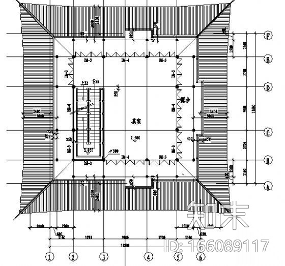 某四层仿古塔建筑设计方案图施工图下载【ID:166089117】