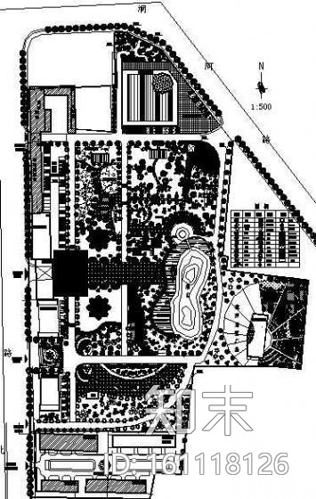 某花园绿化规划方案图cad施工图下载【ID:161118126】