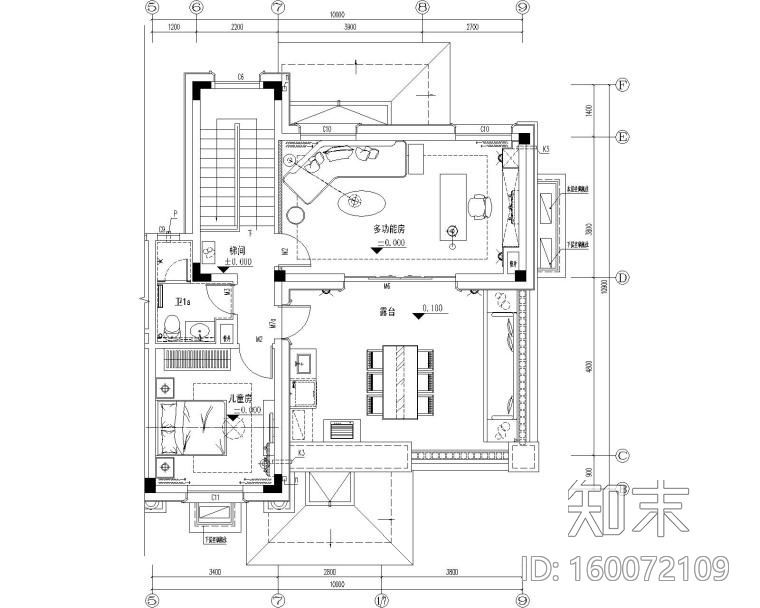 [广东]址山碧桂园258平现代中式风格别墅样板房施工图施工图下载【ID:160072109】