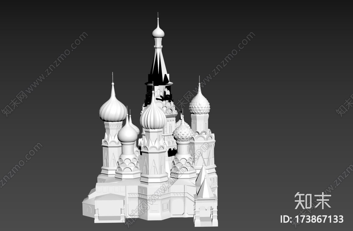 圣巴索大教堂3d打印模型下载【ID:173867133】