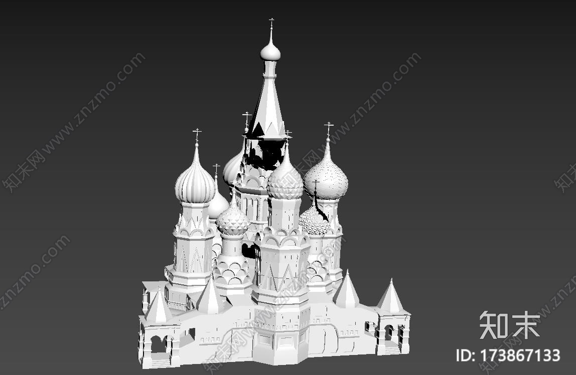 圣巴索大教堂3d打印模型下载【ID:173867133】