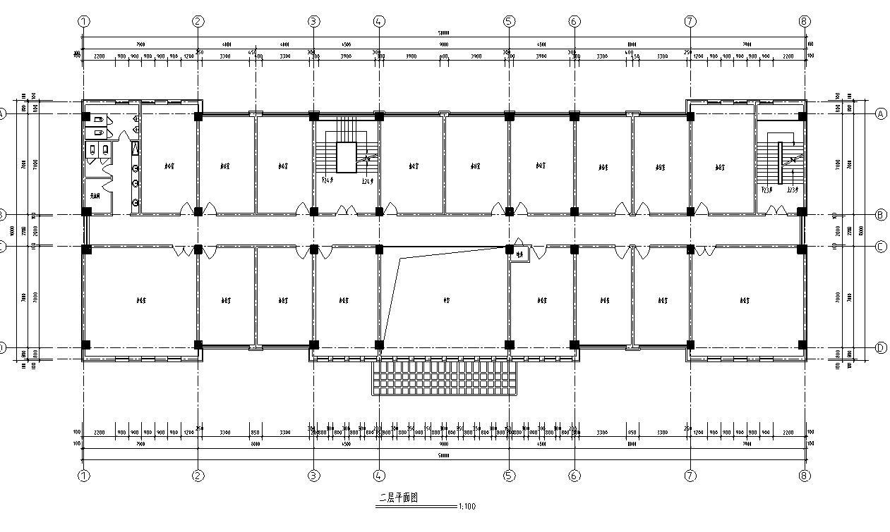 [宁夏]多层剪力墙结构办公及工厂建筑施工图cad施工图下载【ID:149956169】