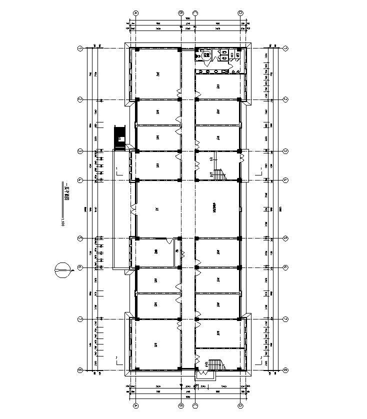 [宁夏]多层剪力墙结构办公及工厂建筑施工图cad施工图下载【ID:149956169】