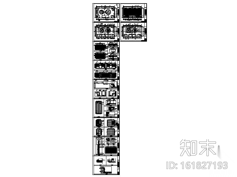 某办公楼大包间装修施工图cad施工图下载【ID:161827193】