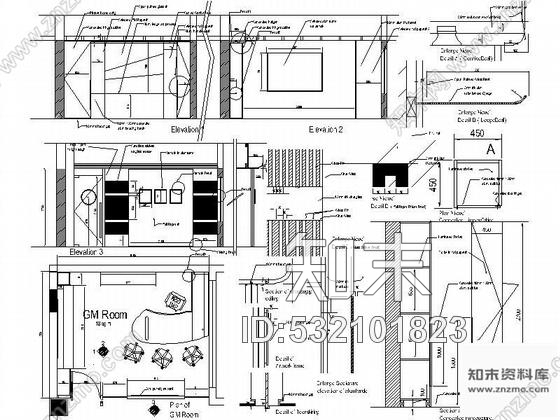 施工图上海某高科技办公室装修图全英文注释施工图下载【ID:532101823】