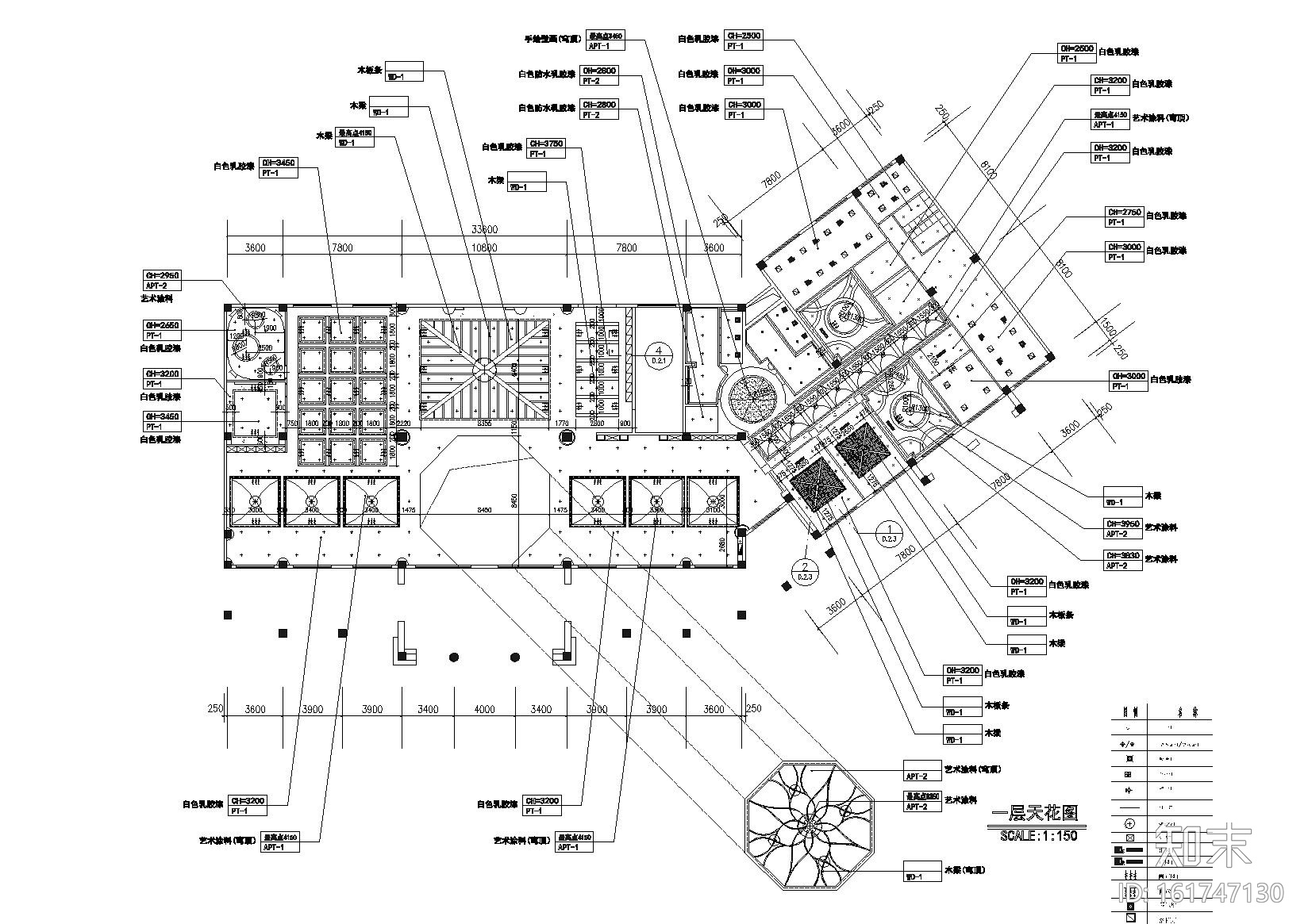 [上海]某西班牙风格售楼处室内装修施工图（含效果）cad施工图下载【ID:161747130】