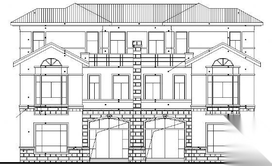 广东蓝山锦湾联排Lp3-228型三层别墅建筑结构图施工图下载【ID:149920150】