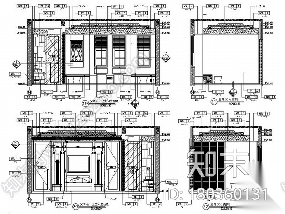 [宁波]名师新古典双层别墅装修设计施工图（含实景）cad施工图下载【ID:180360131】