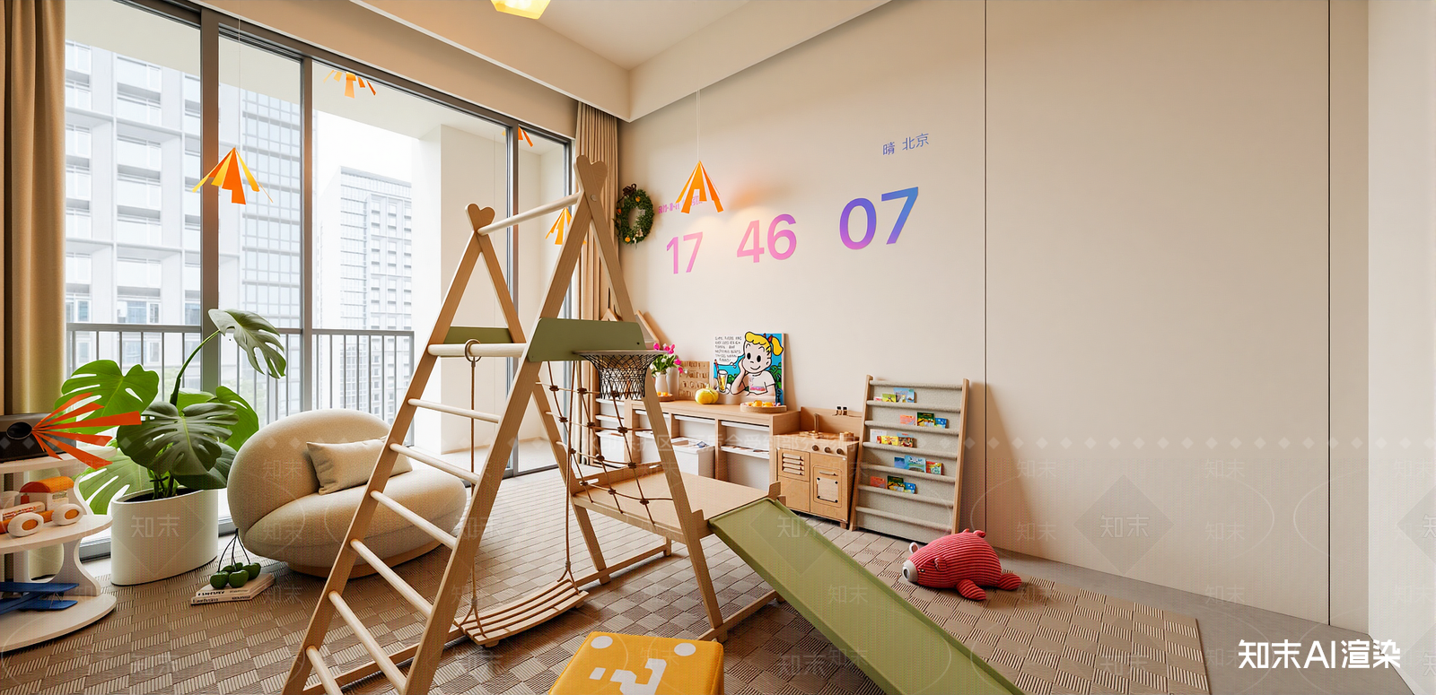 现代幼儿园内部SU模型下载【ID:1216078487】