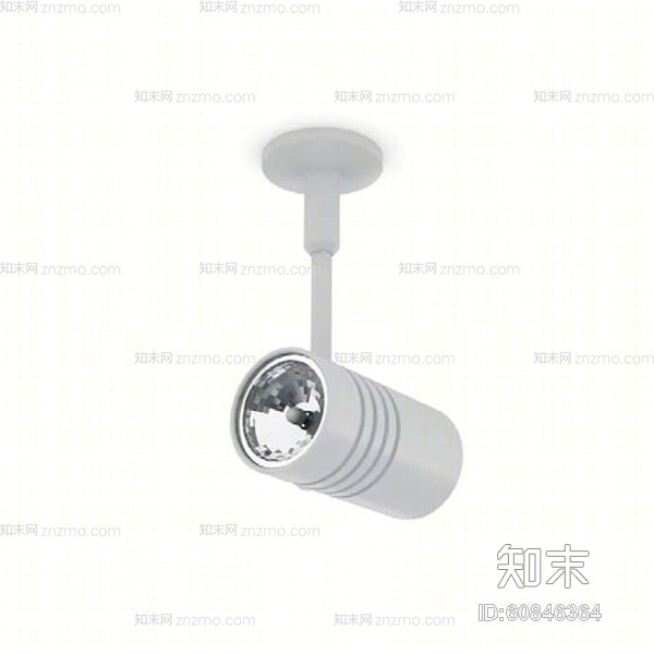 现代金属筒灯射灯3D模型下载【ID:60846364】