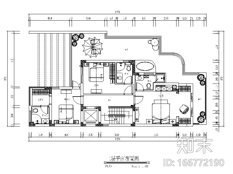 五层别墅设计CAD施工图（含效果图）cad施工图下载【ID:166772190】