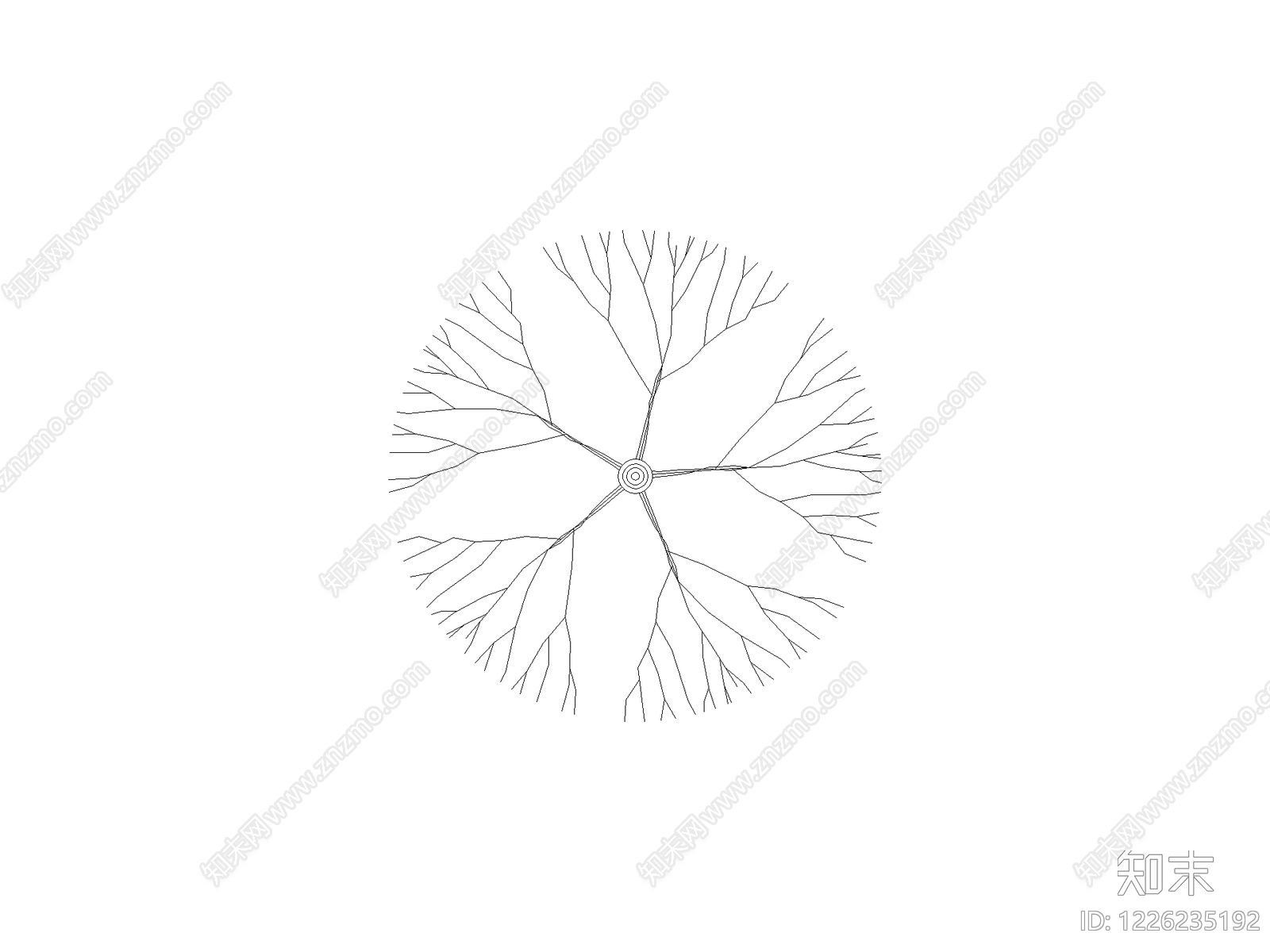 现代乔木种植CAD图纸