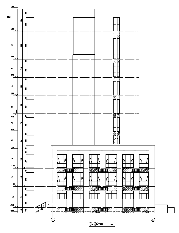 [江苏]17年最新办公建筑施工图（含地下室及人防）施工图下载【ID:167508102】