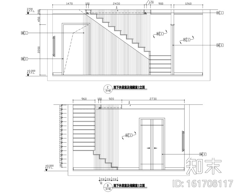 [保定]新中式禅意风别墅样板间室内设计施工图（含效果...cad施工图下载【ID:161708117】