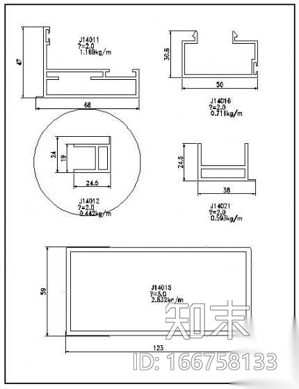 J140(100)全隐玻璃幕墙详图cad施工图下载【ID:166758133】