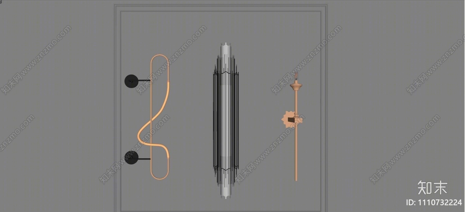 现代壁灯SU模型下载【ID:1110732224】