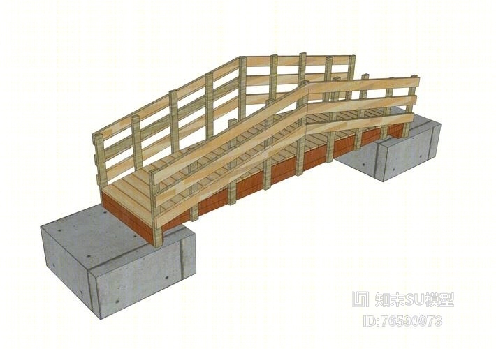 木拱桥SU模型下载【ID:76590973】
