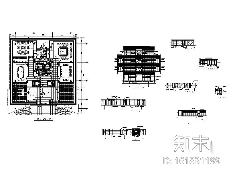 某办公室装修图(含效果)cad施工图下载【ID:161831199】