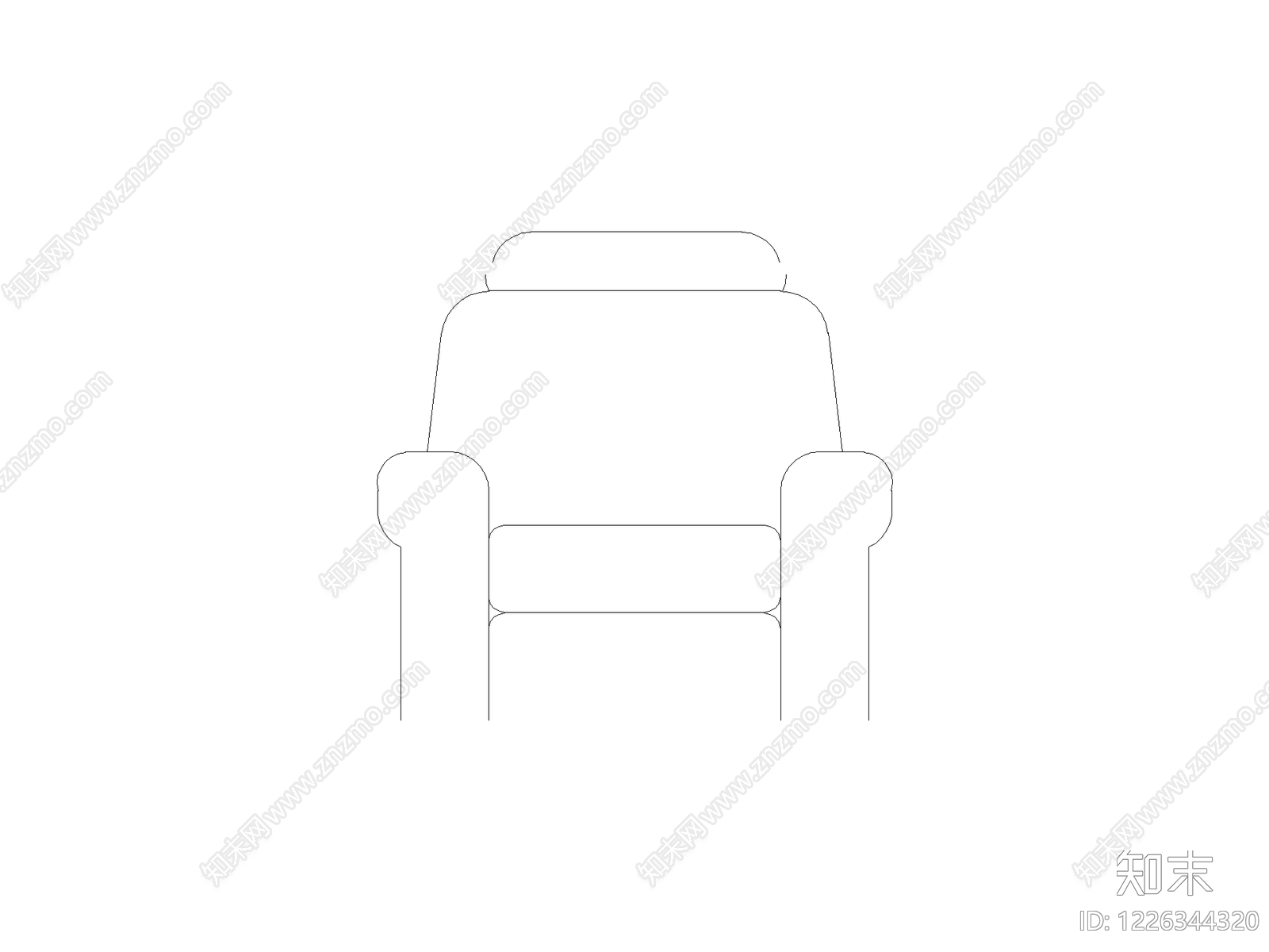 现代椅子CAD图纸