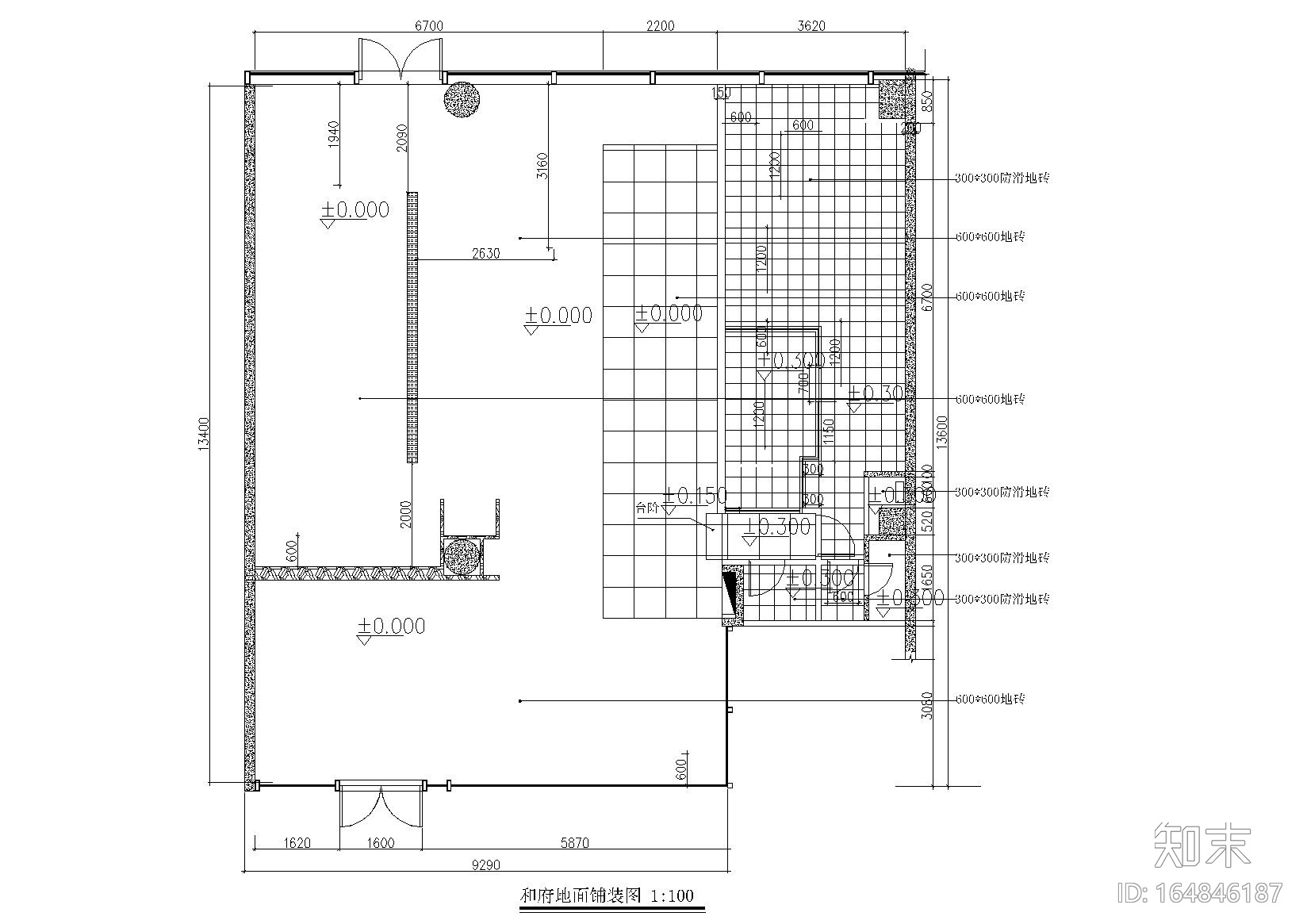 150㎡左右餐厅施工图+附3Ｄ模型+附效果图cad施工图下载【ID:164846187】